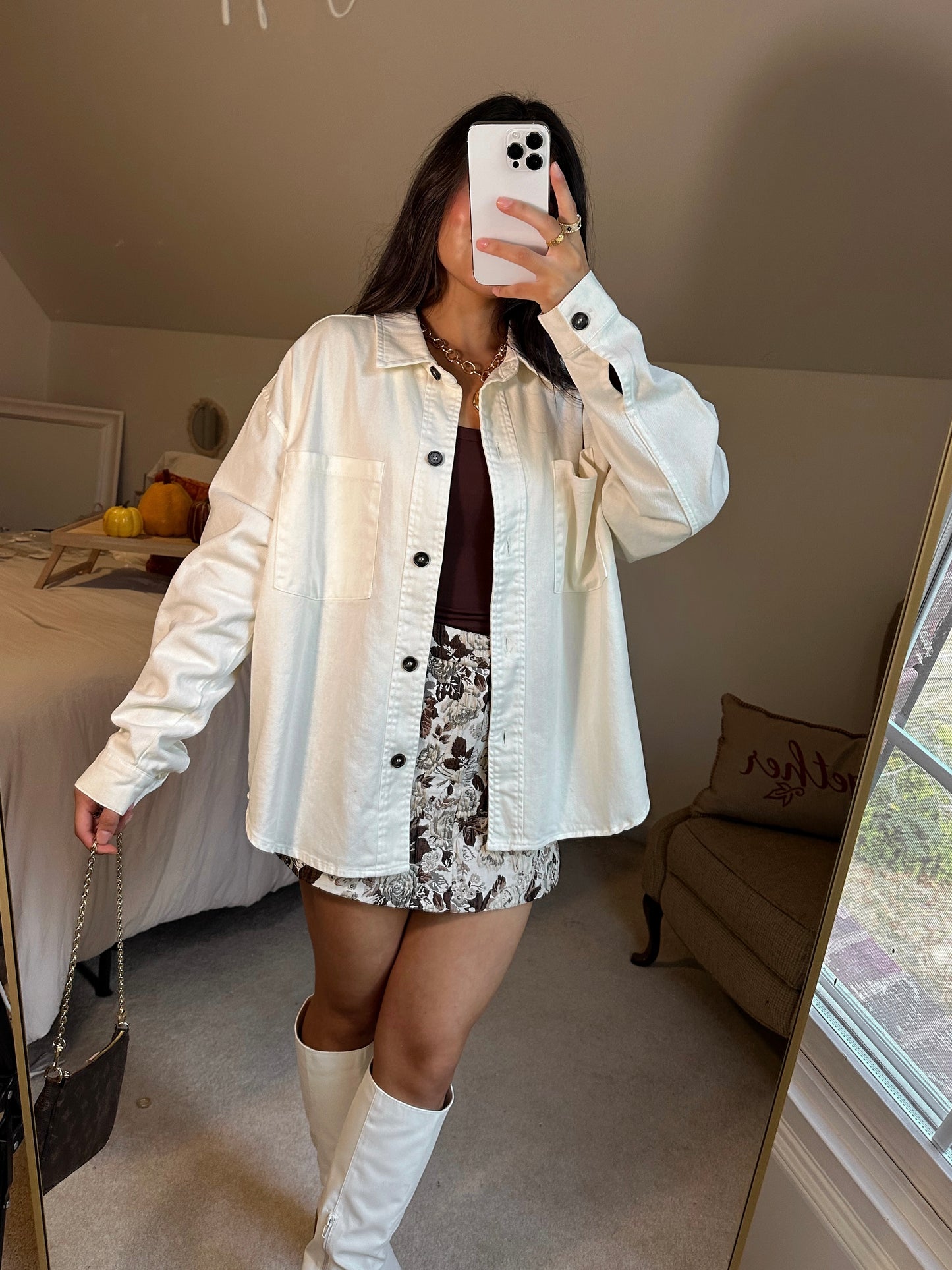 Cream Button-Up Jacket