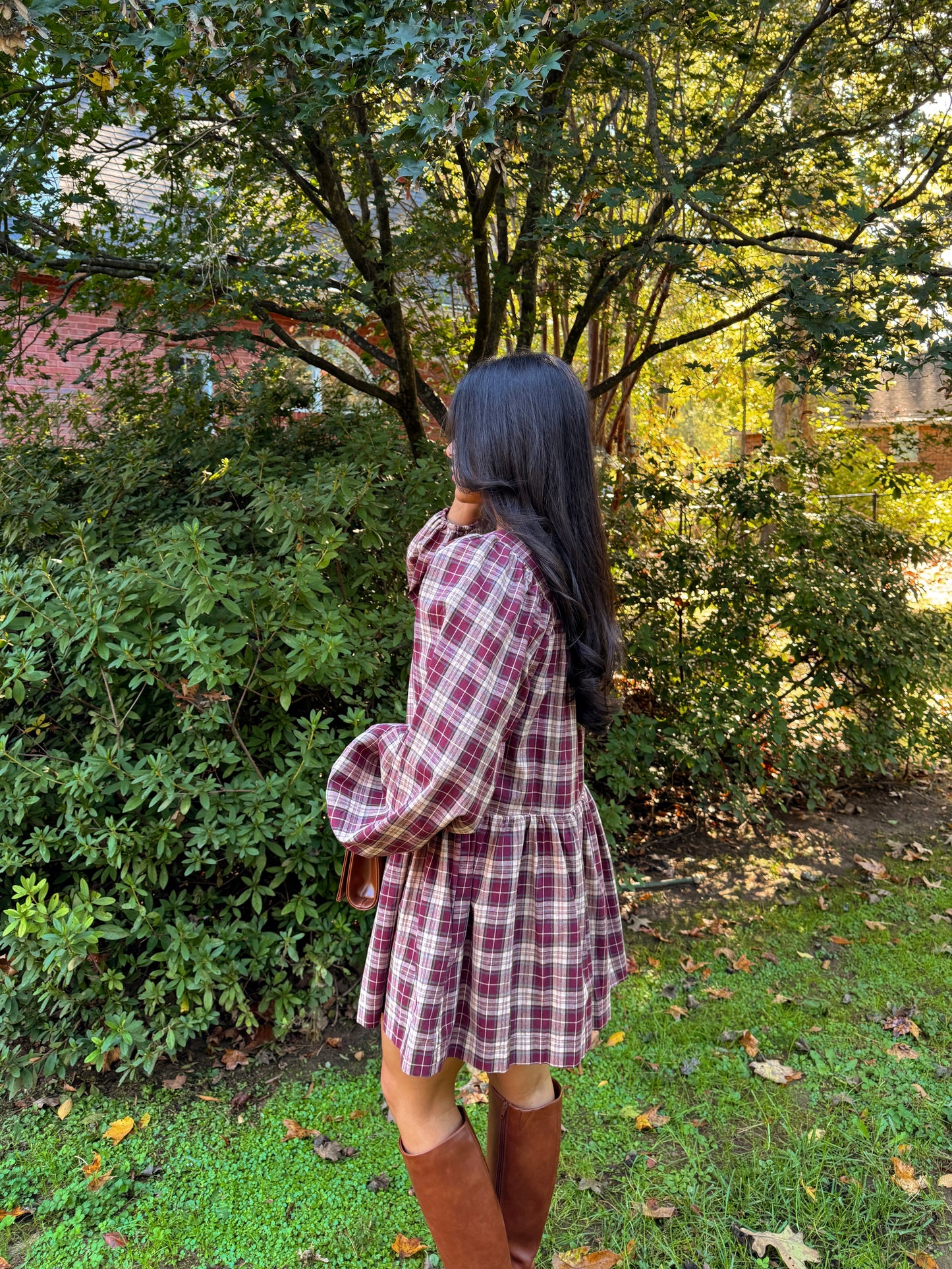 Cranberry Crush Plaid Dress