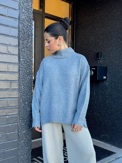 Chic Dark Grey Sweater