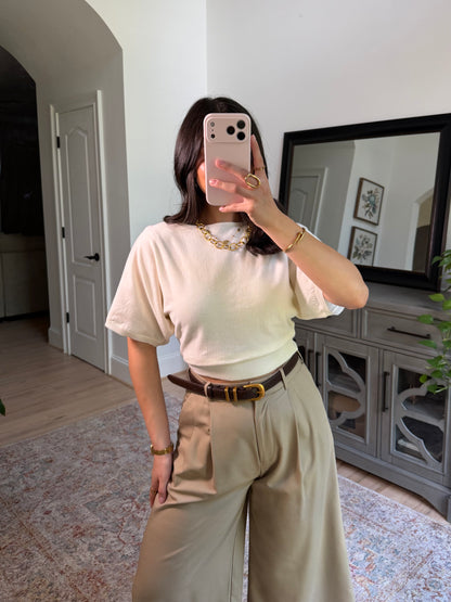 Amelie Ivory Knit Top