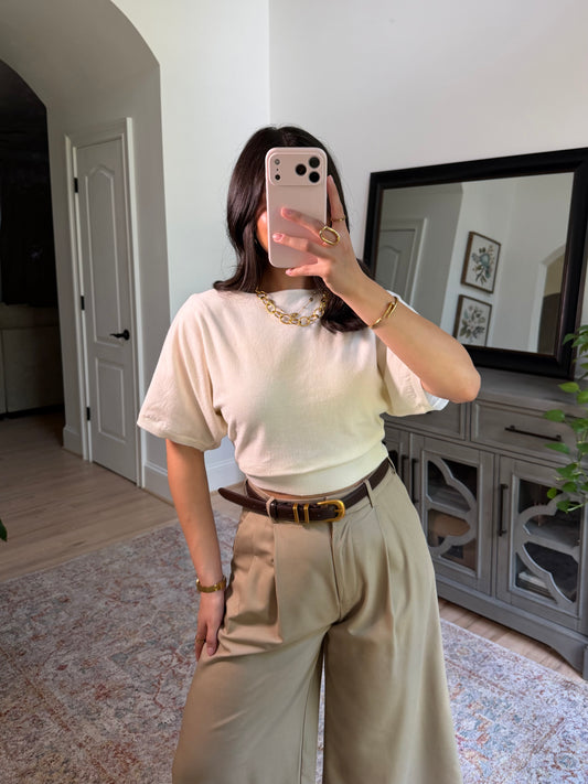 Amelie Ivory Knit Top
