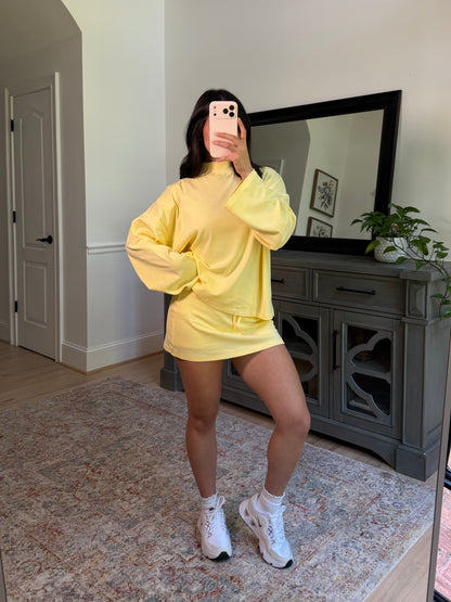 Maple Yellow Mockneck & Skort Set