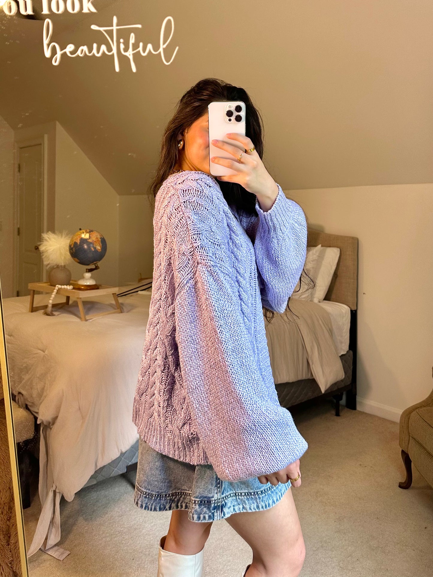 Soft Lavender Spring Cardigan