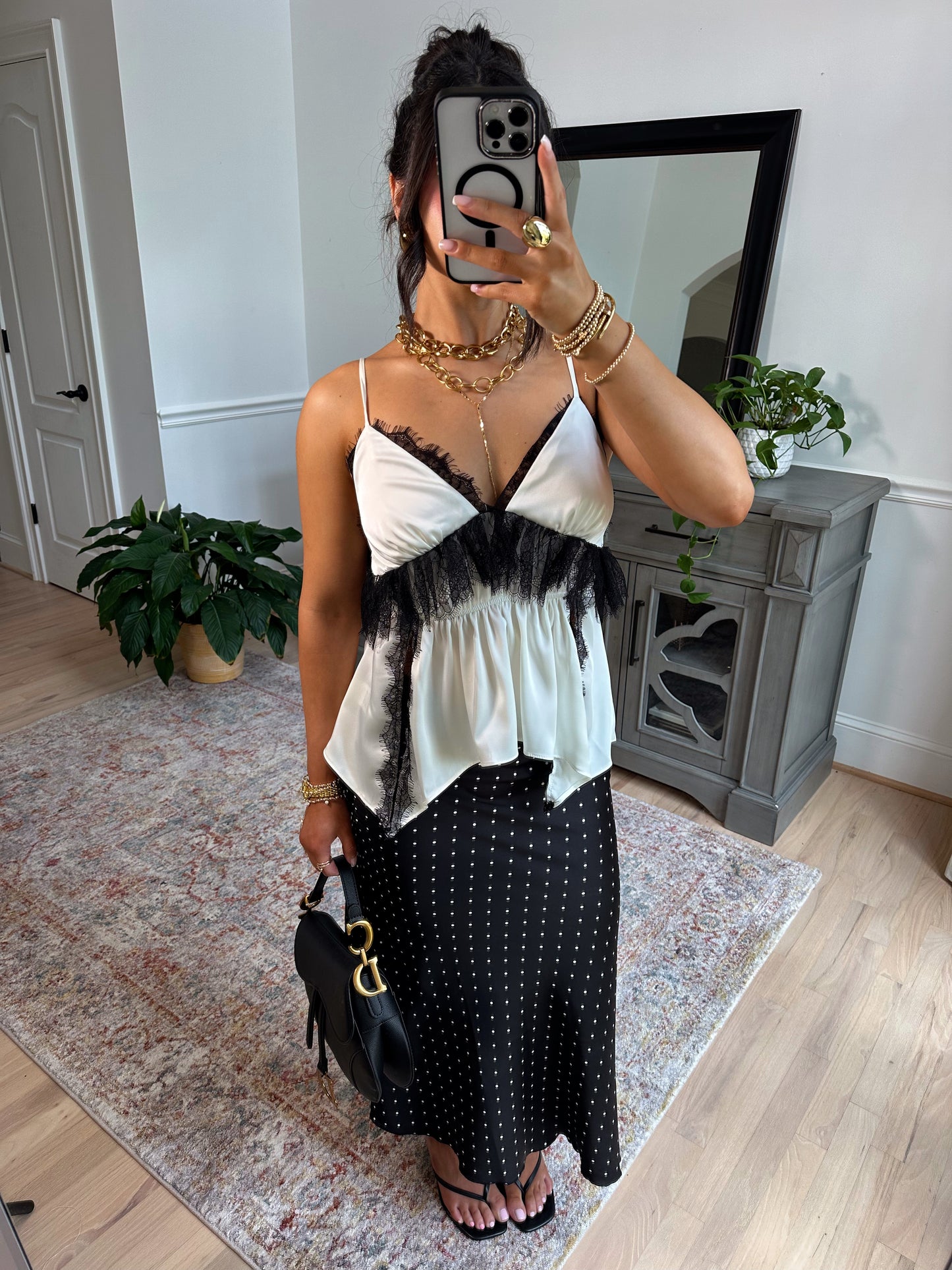 Soft Edge Satin Lace Top