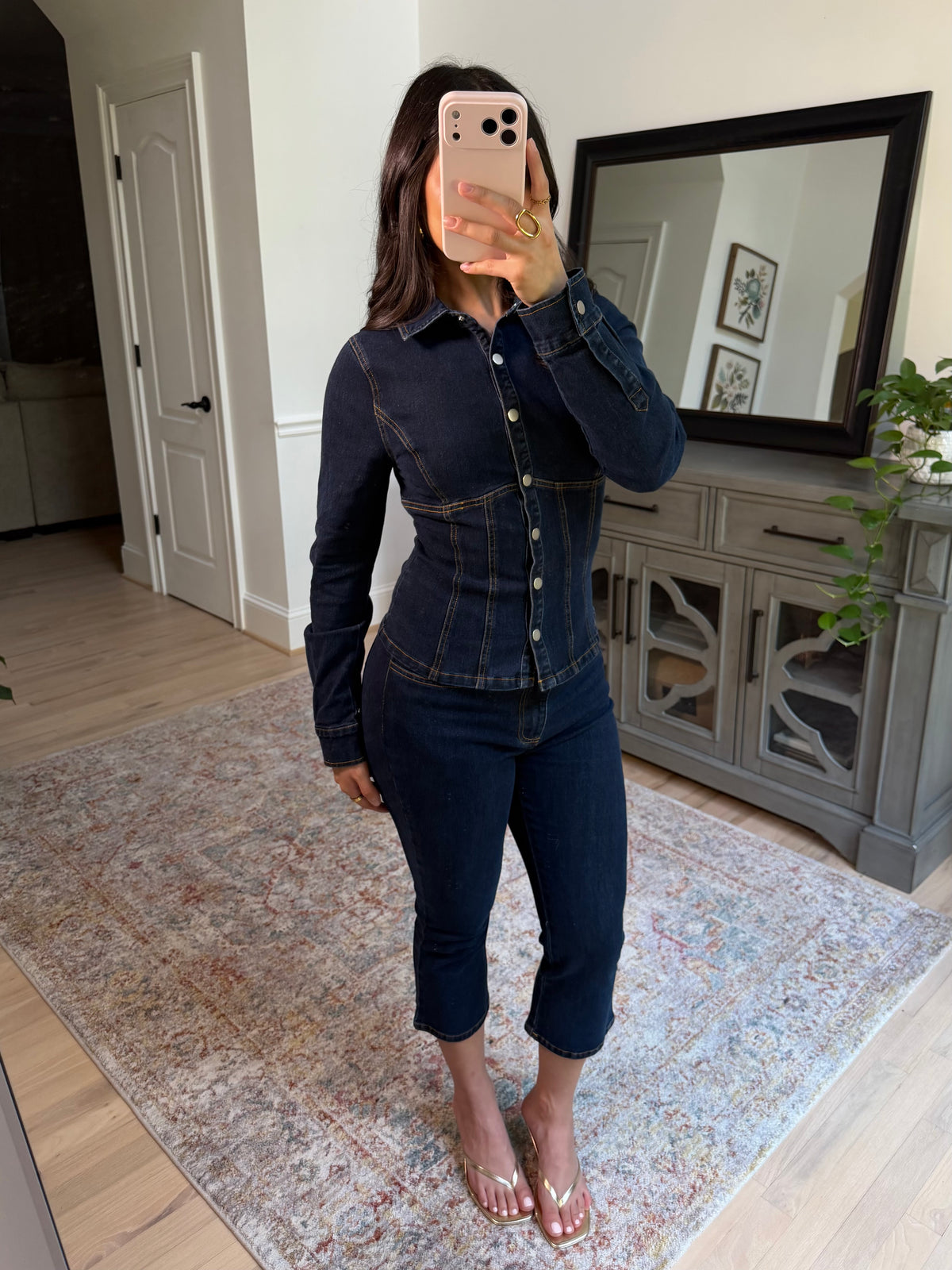 Brooklyn Denim Button-Up Top