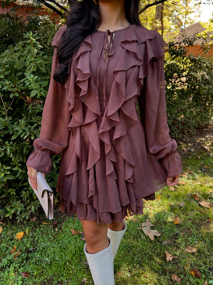 Cinnamon Dolce Ruffle Dress