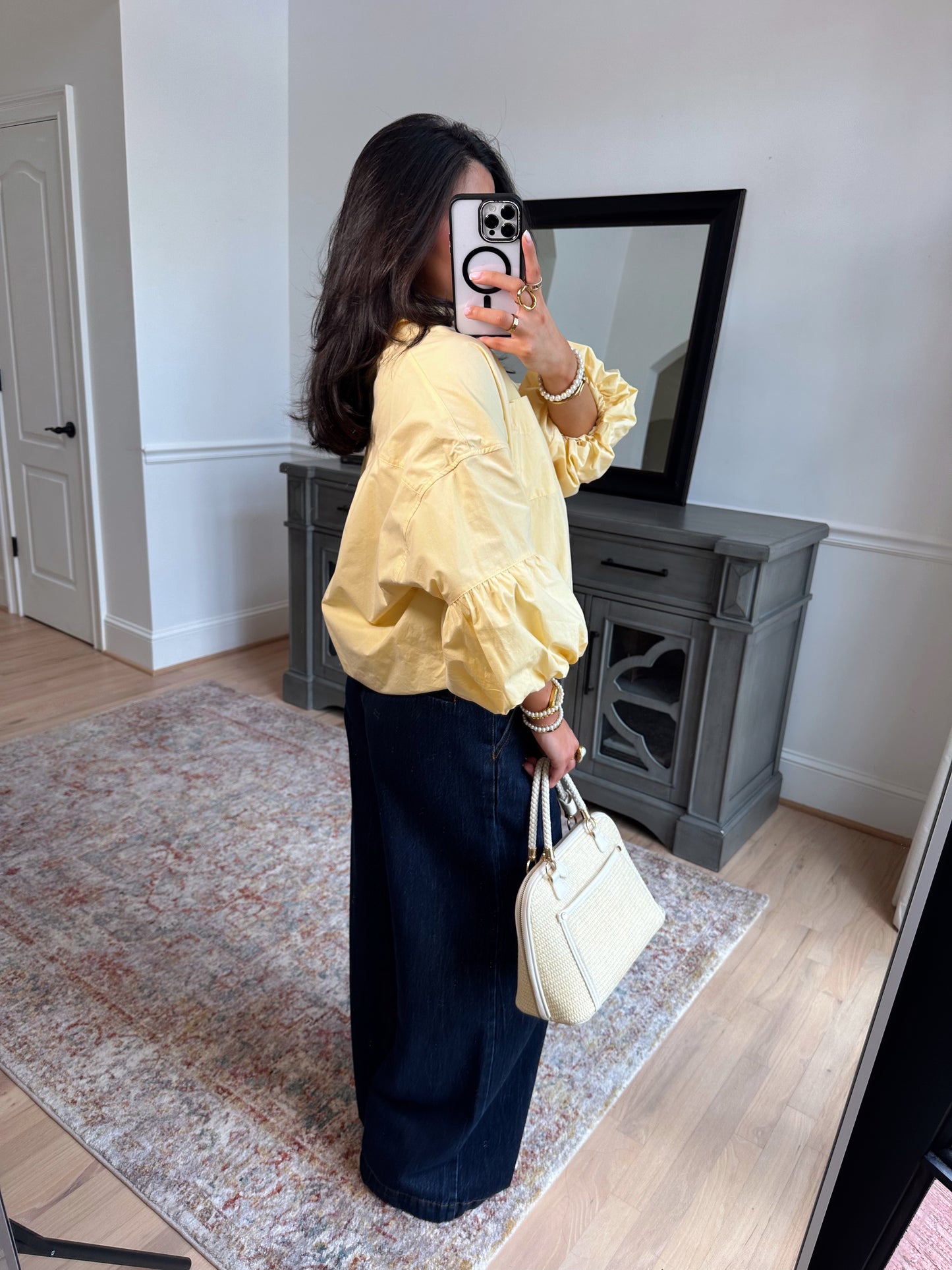 Golden Hour Bubble Hem Top