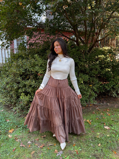 Picture Perfect Mocha Skirt