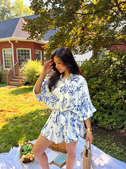 Blue Garden Romper