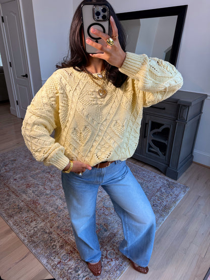 Honey Bloom Knit Sweater
