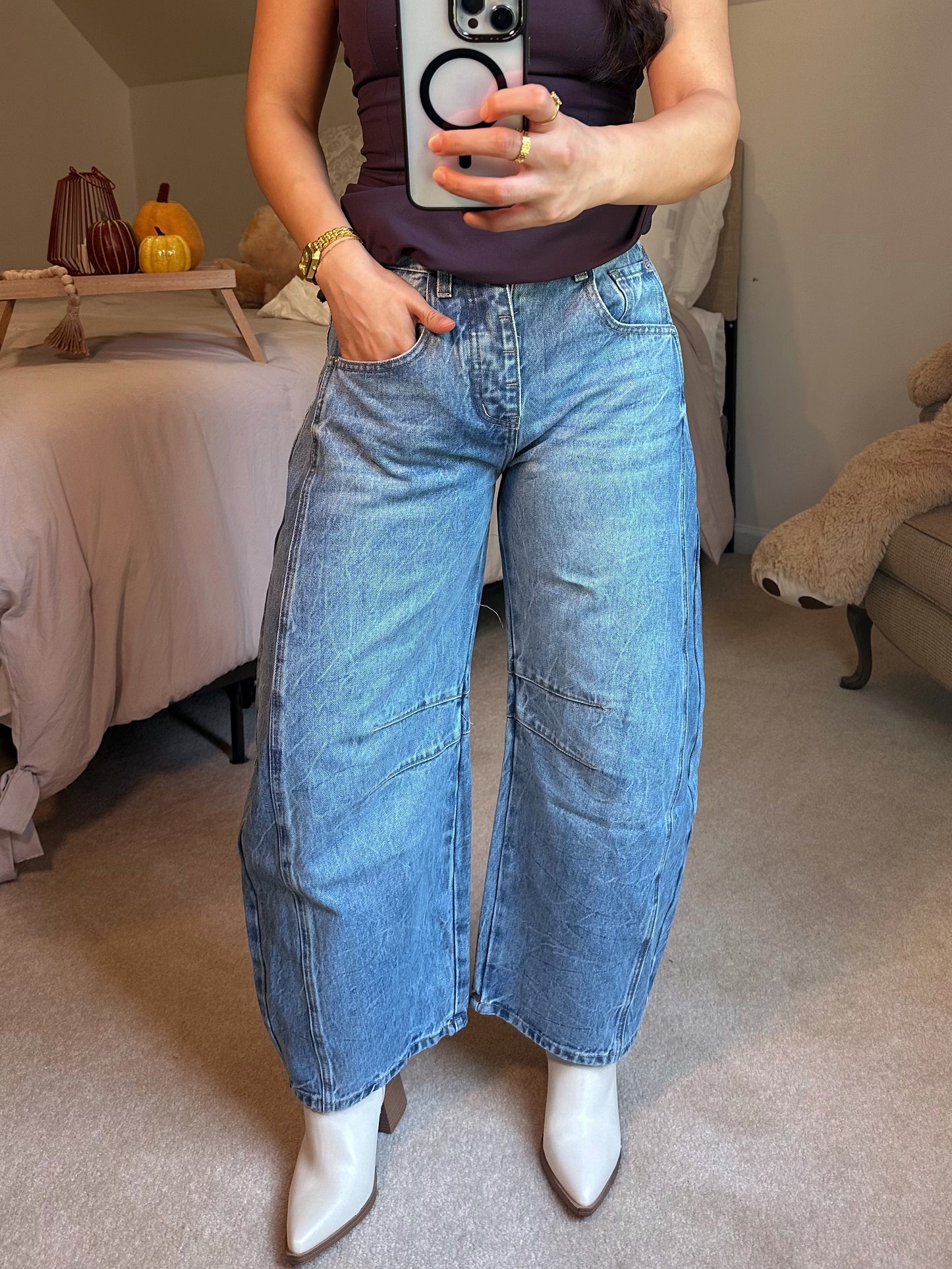 Denim Barrel Jeans