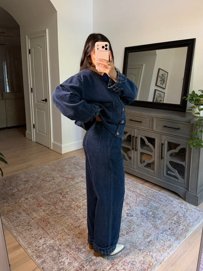 Bailey Corduroy Blue Plaid Pants
