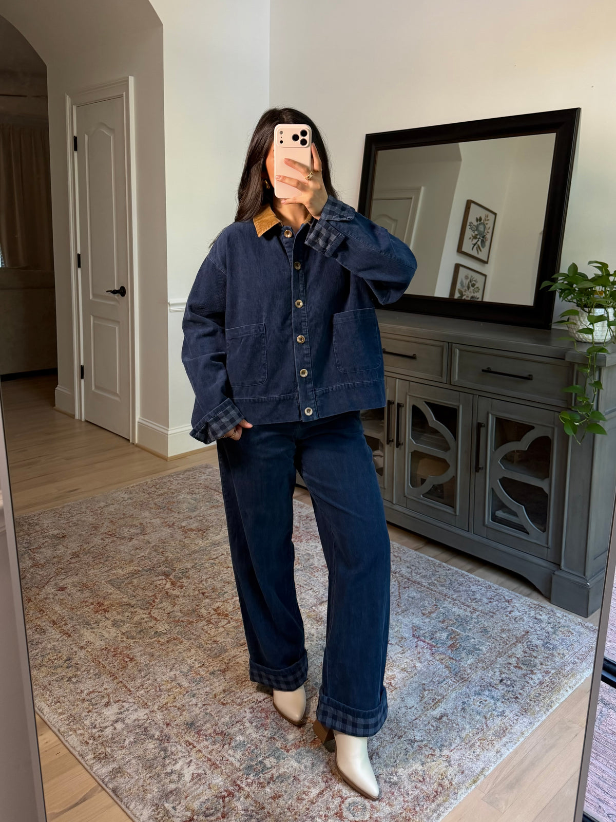 Bailey Corduroy Blue Plaid Jacket