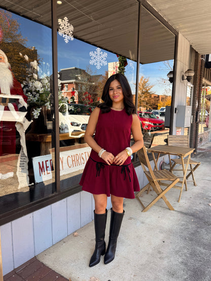 Bowed Up Corduroy Dress