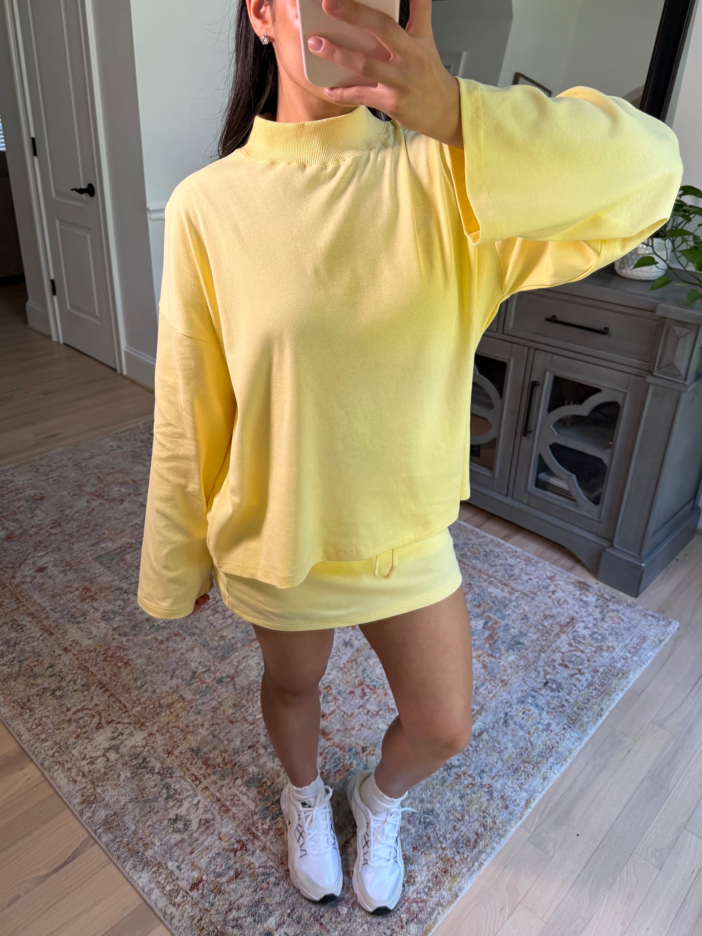 Maple Yellow Mockneck & Skort Set