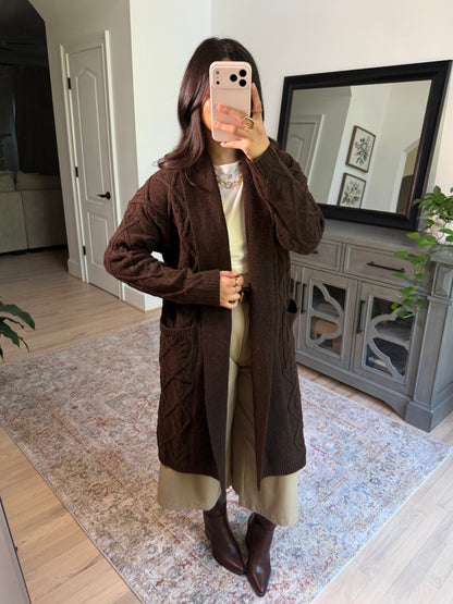 Harvest Brown Knit Cardigan