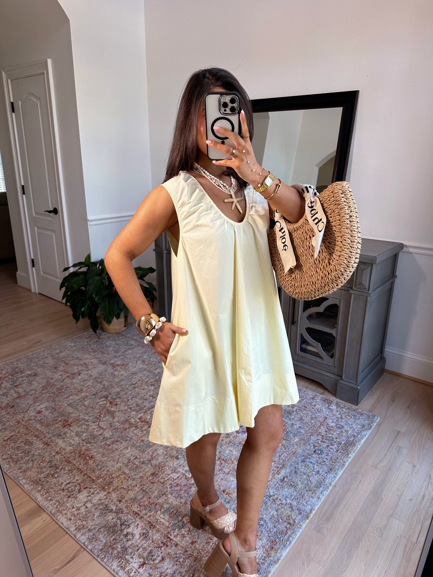 Limone Sorbet Flowy Dress