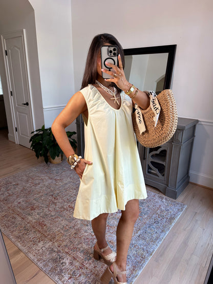 Limone Sorbet Flowy Dress
