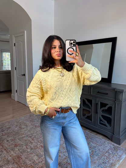 Honey Bloom Knit Sweater