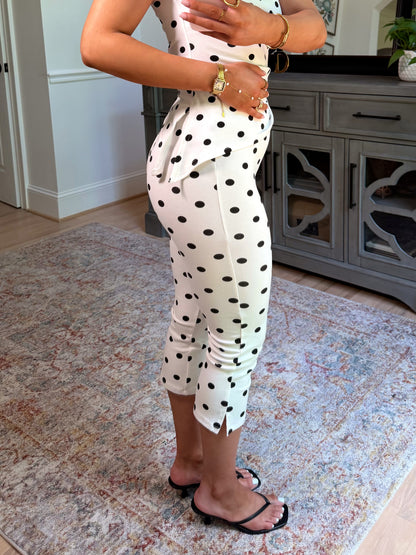 Main Character Polka Dot Capri Set
