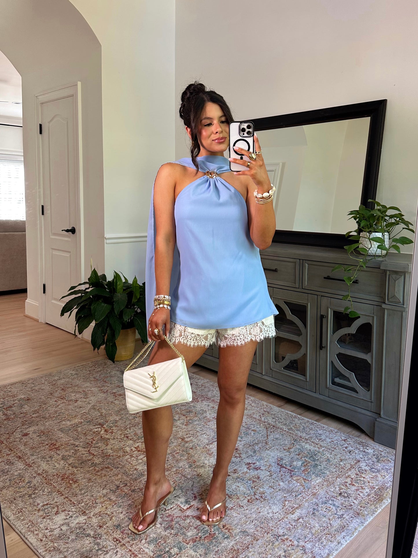Golden Tide Drape Top