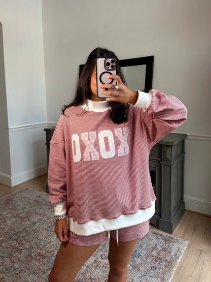 XOXO Mockneck Striped Set
