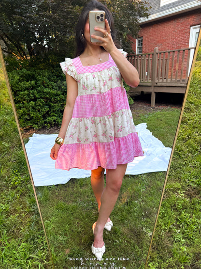 Pink Cottage Princess Flowy Dress
