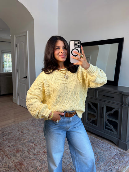 Honey Bloom Knit Sweater