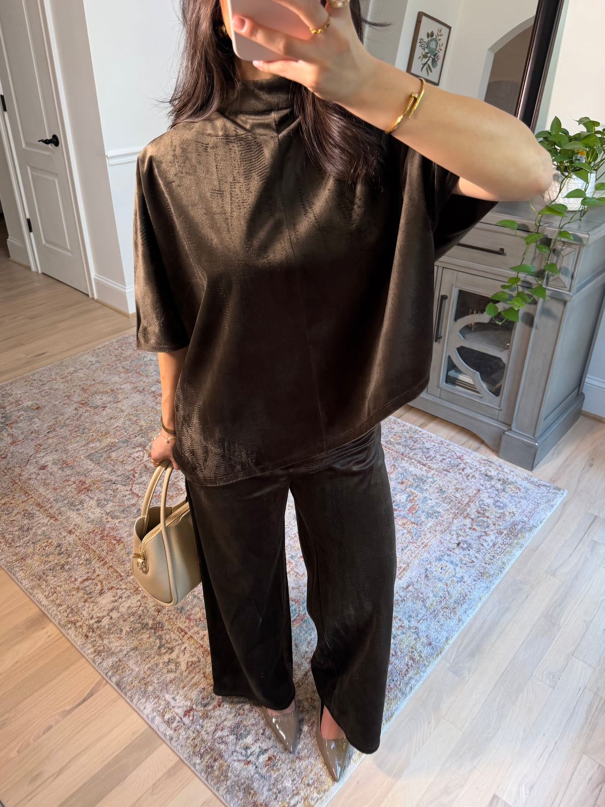 Cynthia Suede Top & Pants Set
