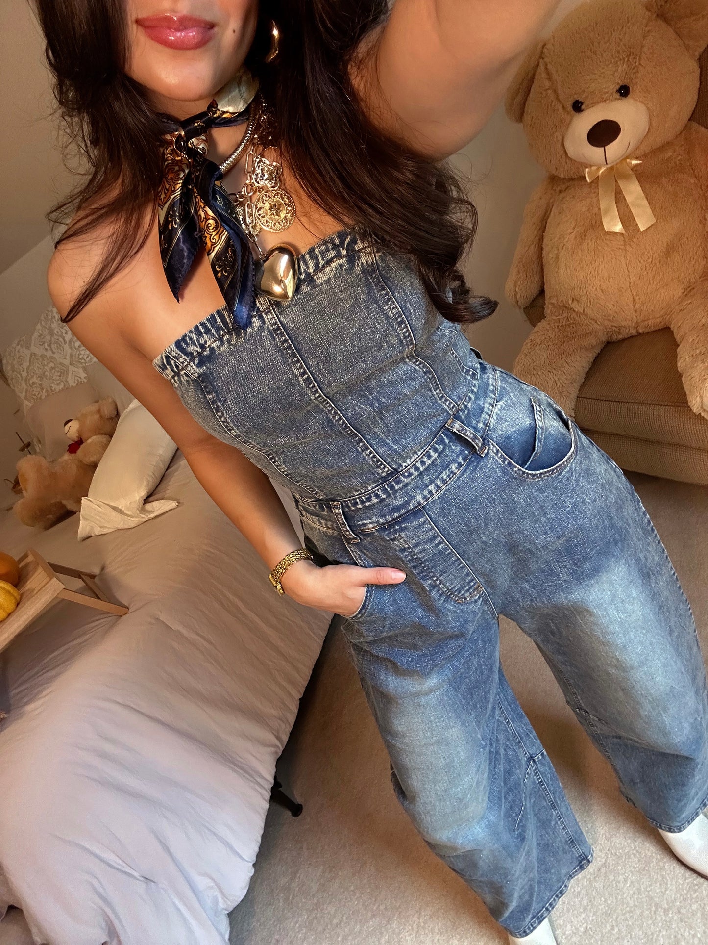 Downtown Denim Barrel Jumpsuit