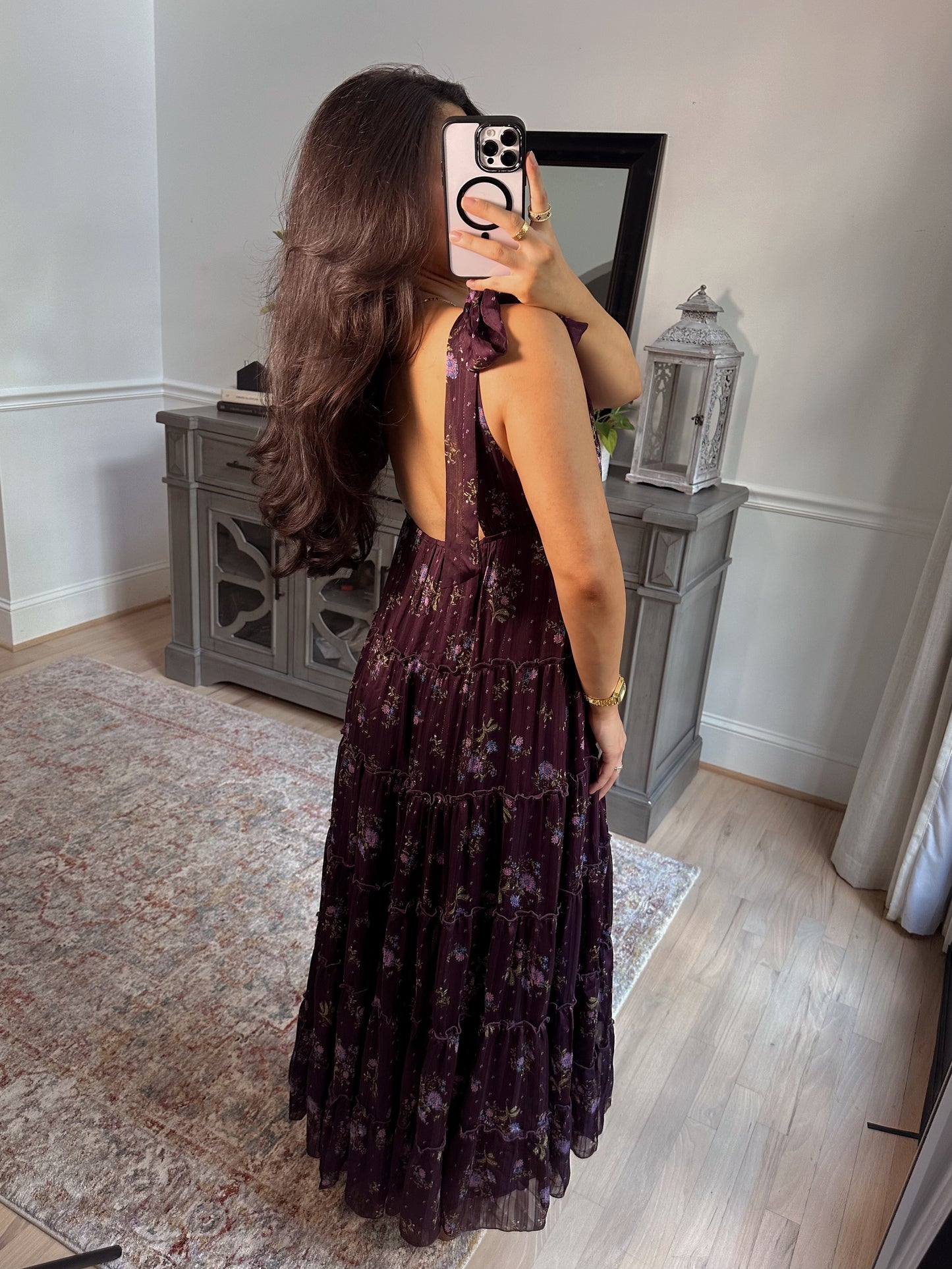 Enchanted Deep Purple Maxi Dress