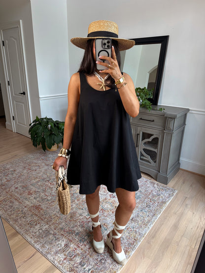 St. Tropez Black Flowy Dress
