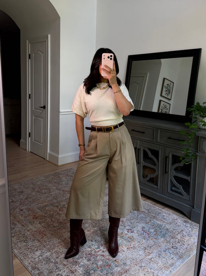 Hadley Khaki Capri Trousers