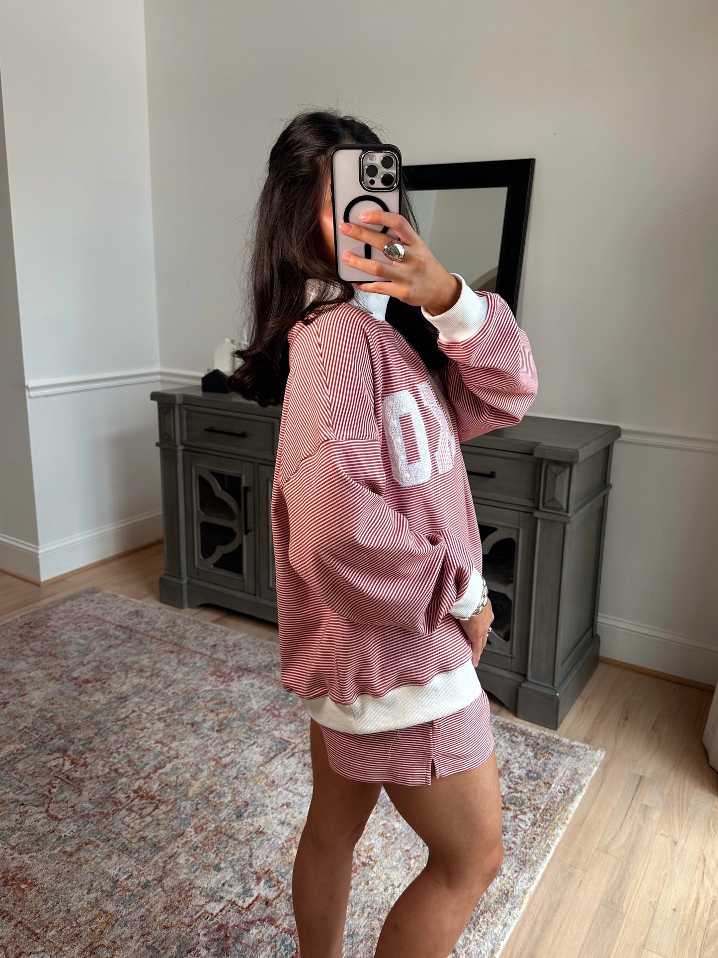 XOXO Mockneck Striped Set