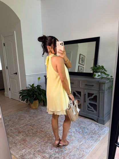 Sunshine Halter Flowy Dress