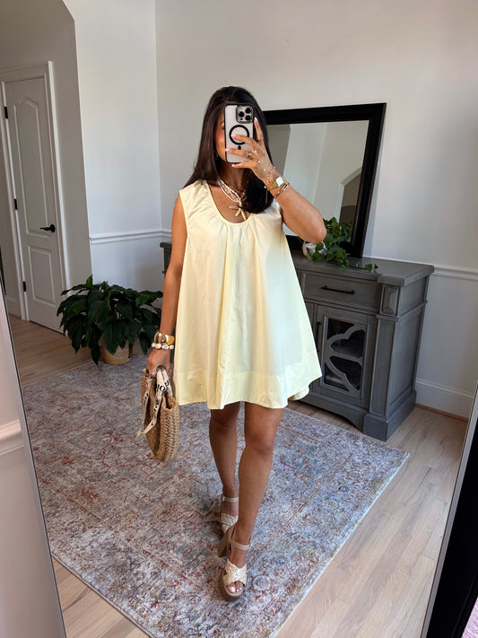 Limone Sorbet Flowy Dress