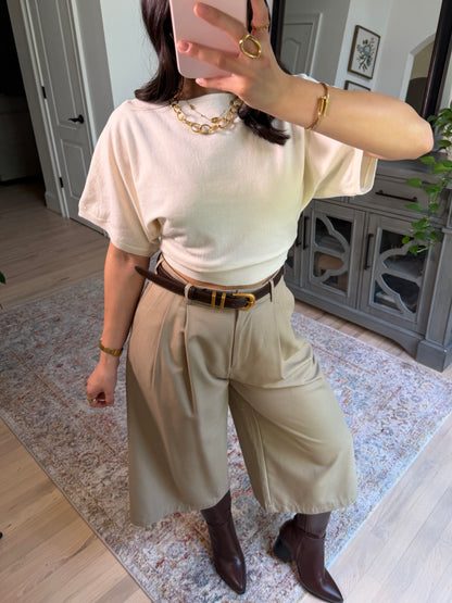 Hadley Khaki Capri Trousers