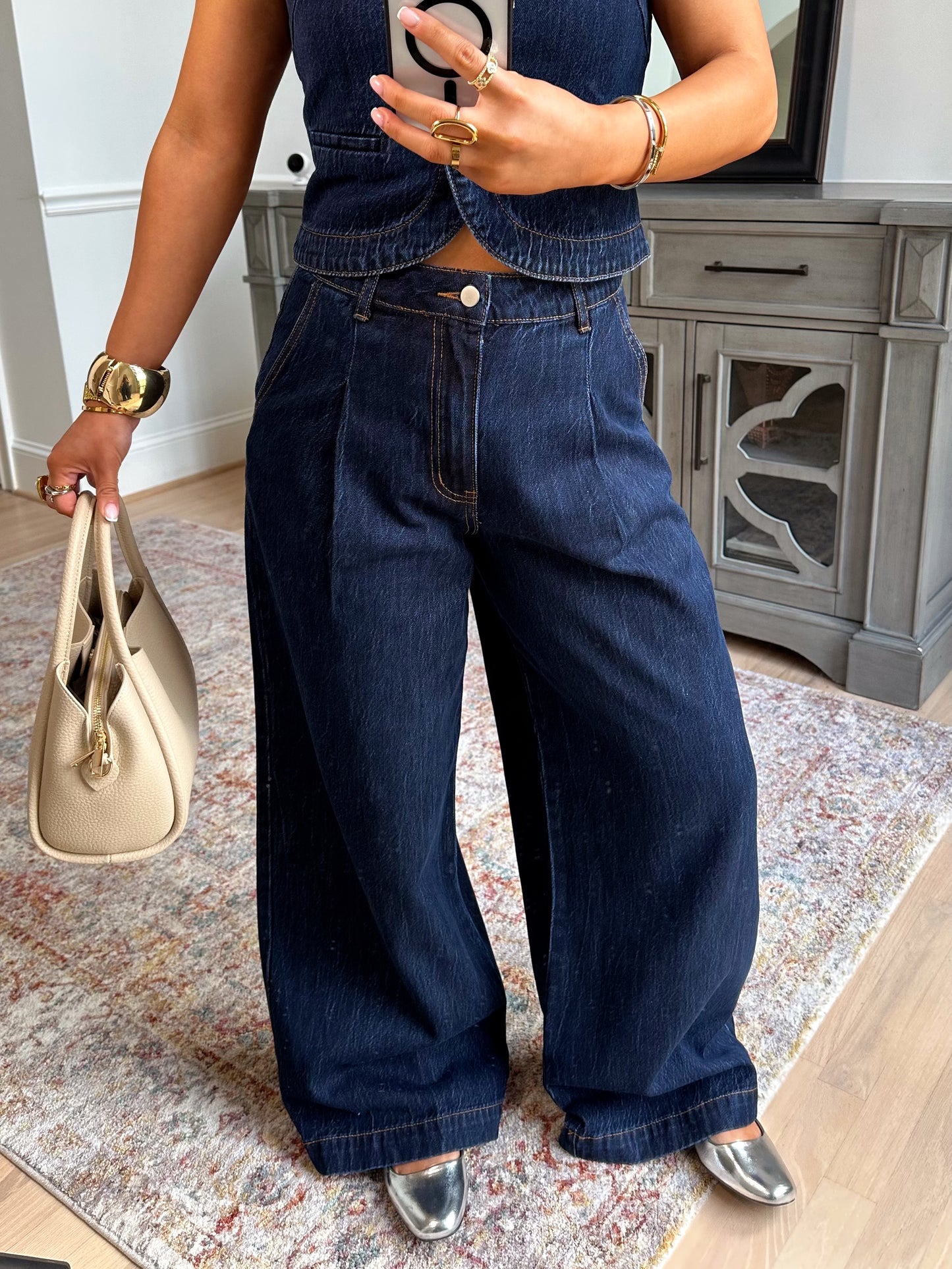 Indigo Wide Leg Jeans