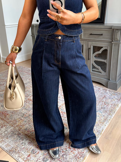 Indigo Wide Leg Jeans