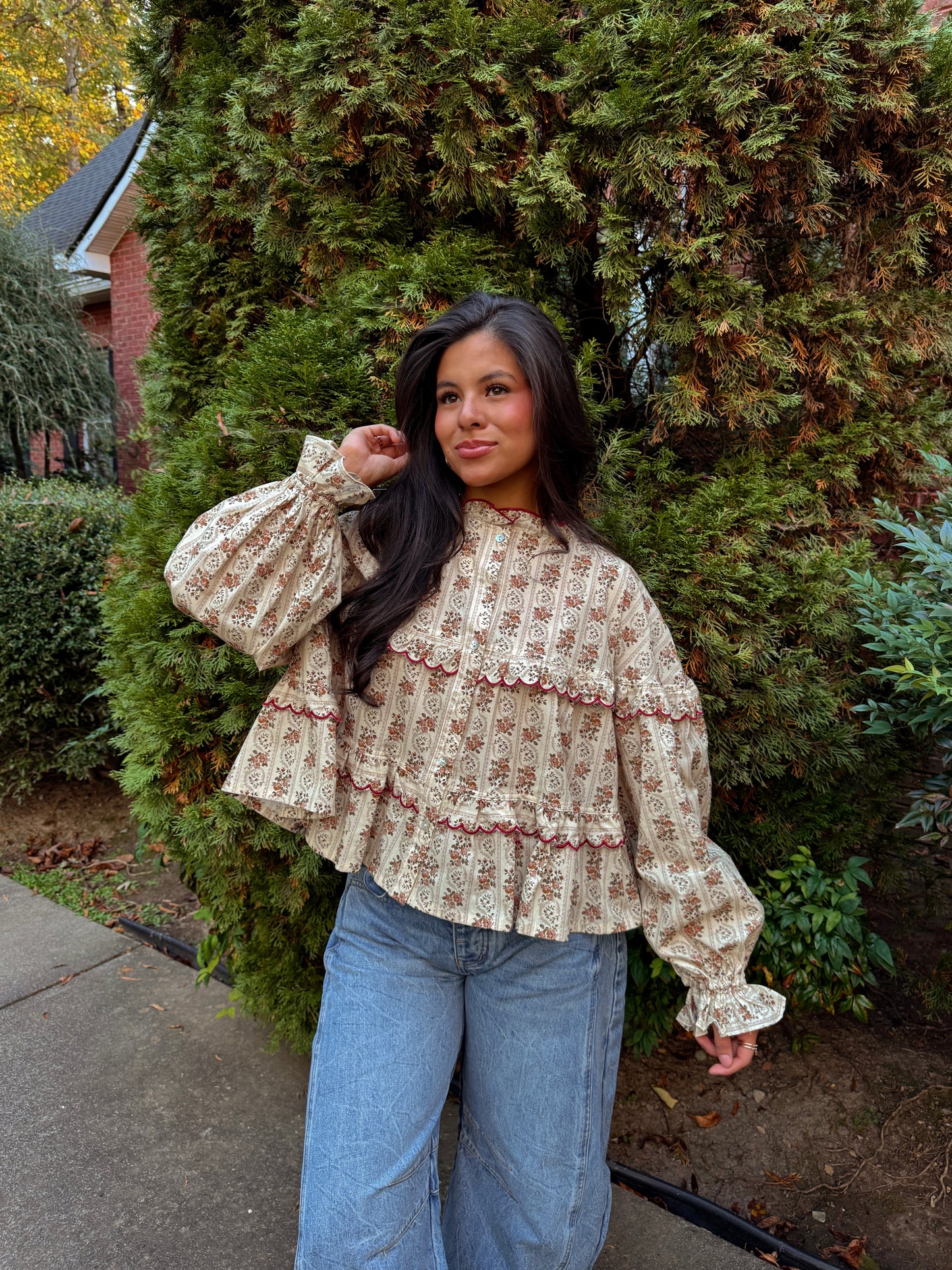 Autumn Aura Button Up Top