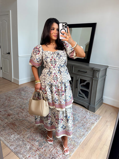 Camille Vintage Midi Dress