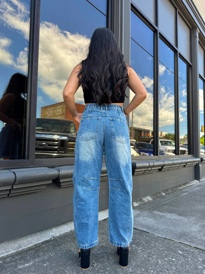 Denim Barrel Jeans