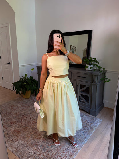 Limoncello Striped Top & Skirt Set