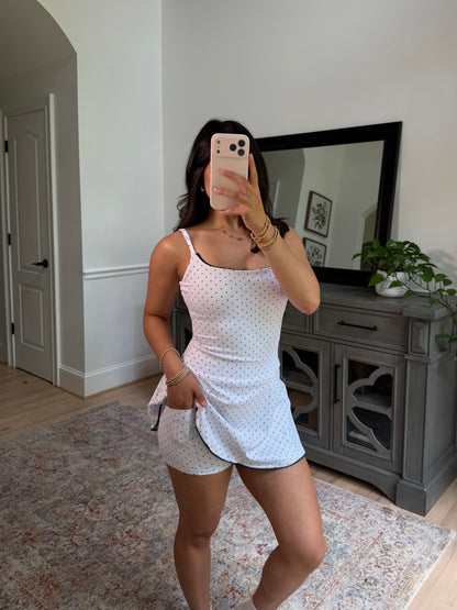 Polka Dot Active Romper Dress