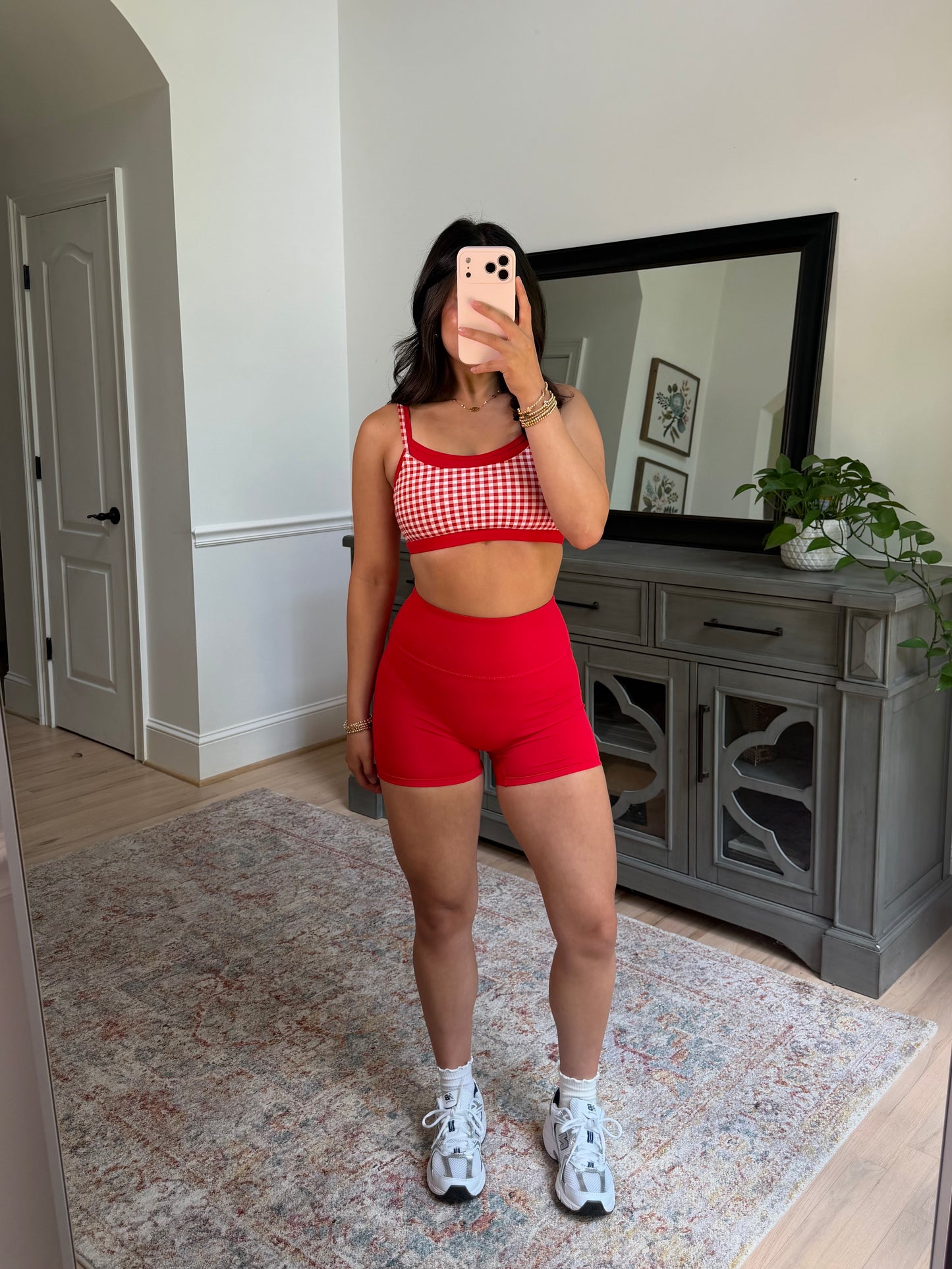 Red Biker Shorts