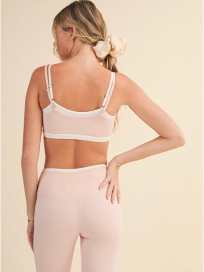 Baby Pink & White Layered Active Set