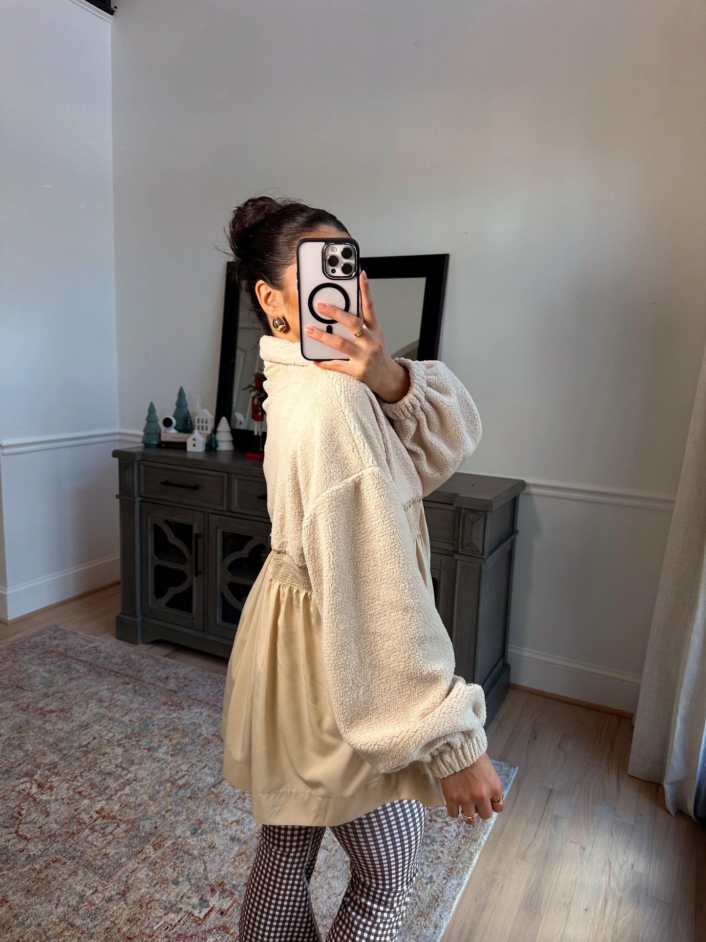 Sugar Cookie Fleece Zip-Up Babydoll Jacket