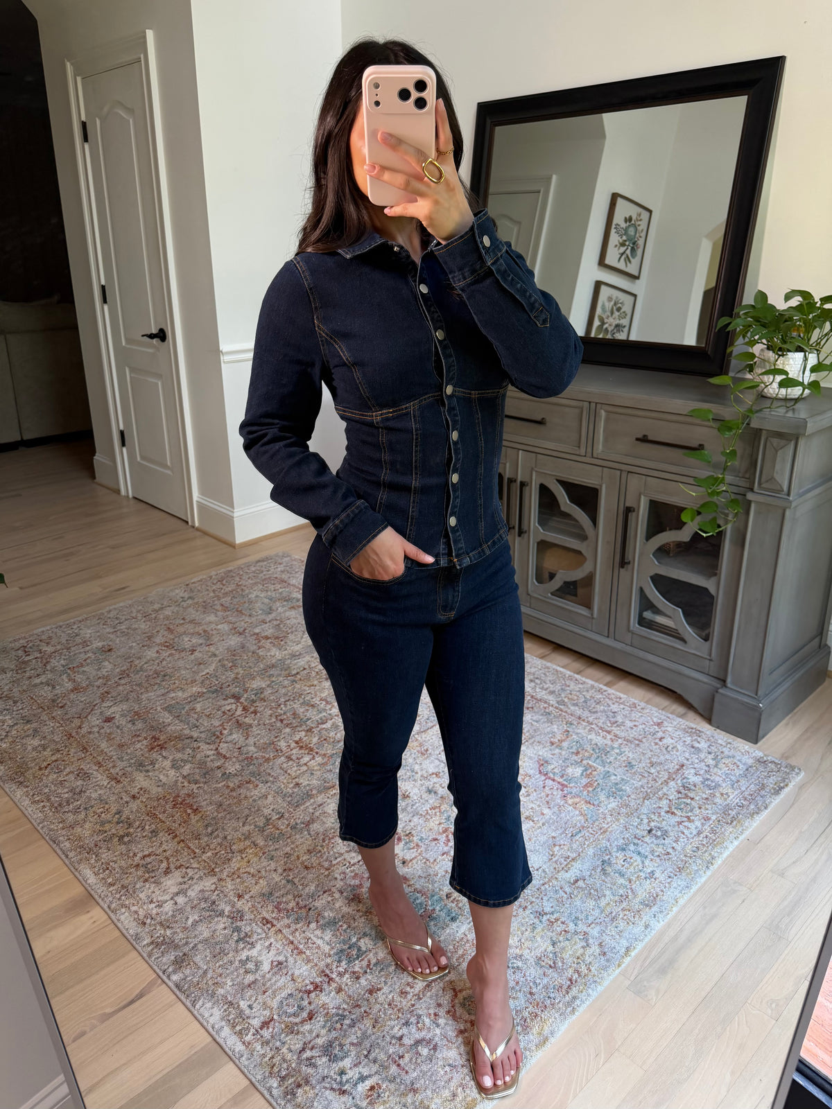 Brooklyn Denim Button-Up Top