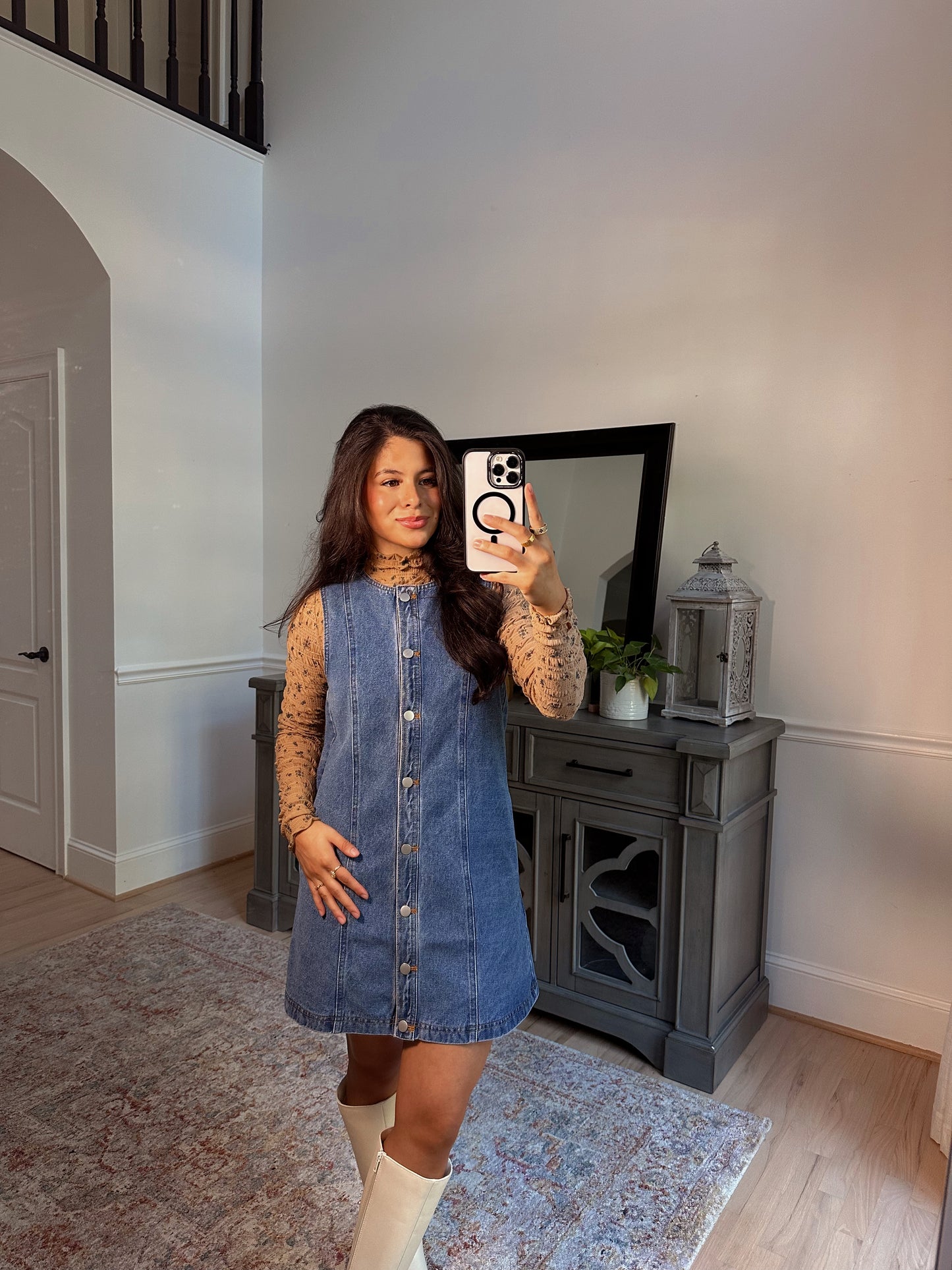 Falling for You Denim Dress