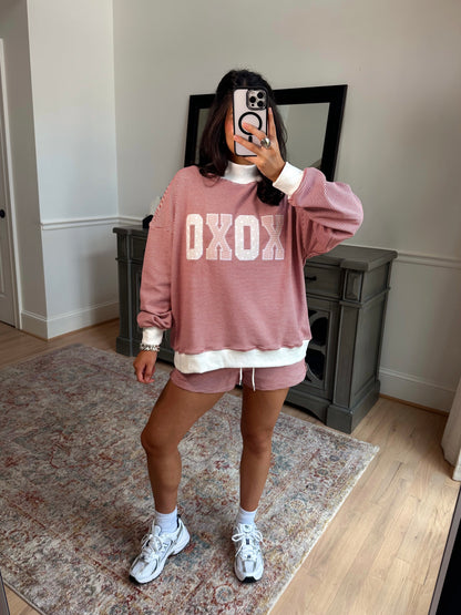 XOXO Mockneck Striped Set